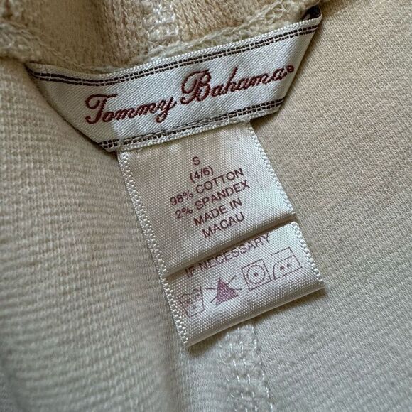 Vtg Tommy Bahama Creme Colored Sweatpants Zipper Pocket Women’s Size Small - Picture 12 of 16